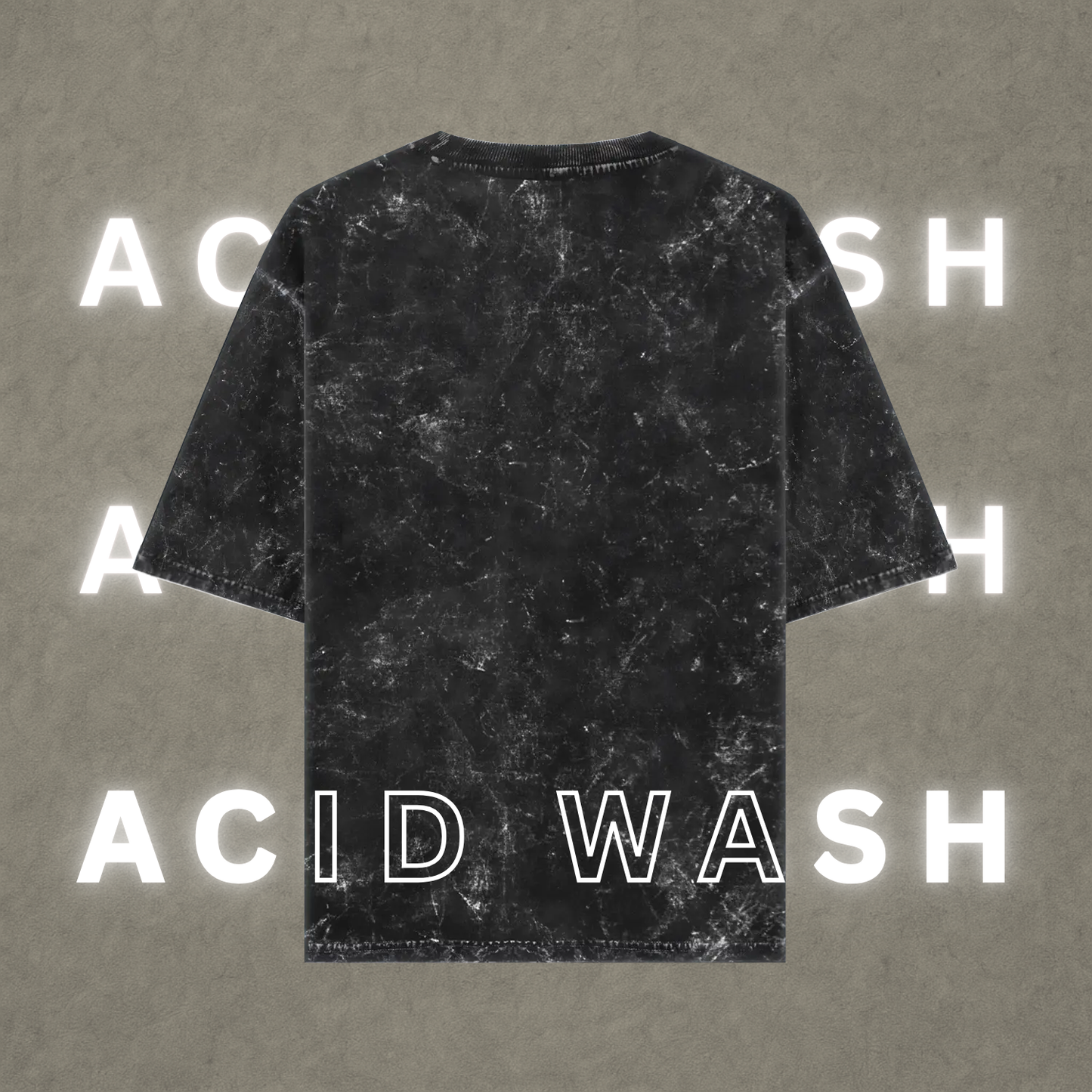 Acid Wash Oversized T-Shirt | Black
