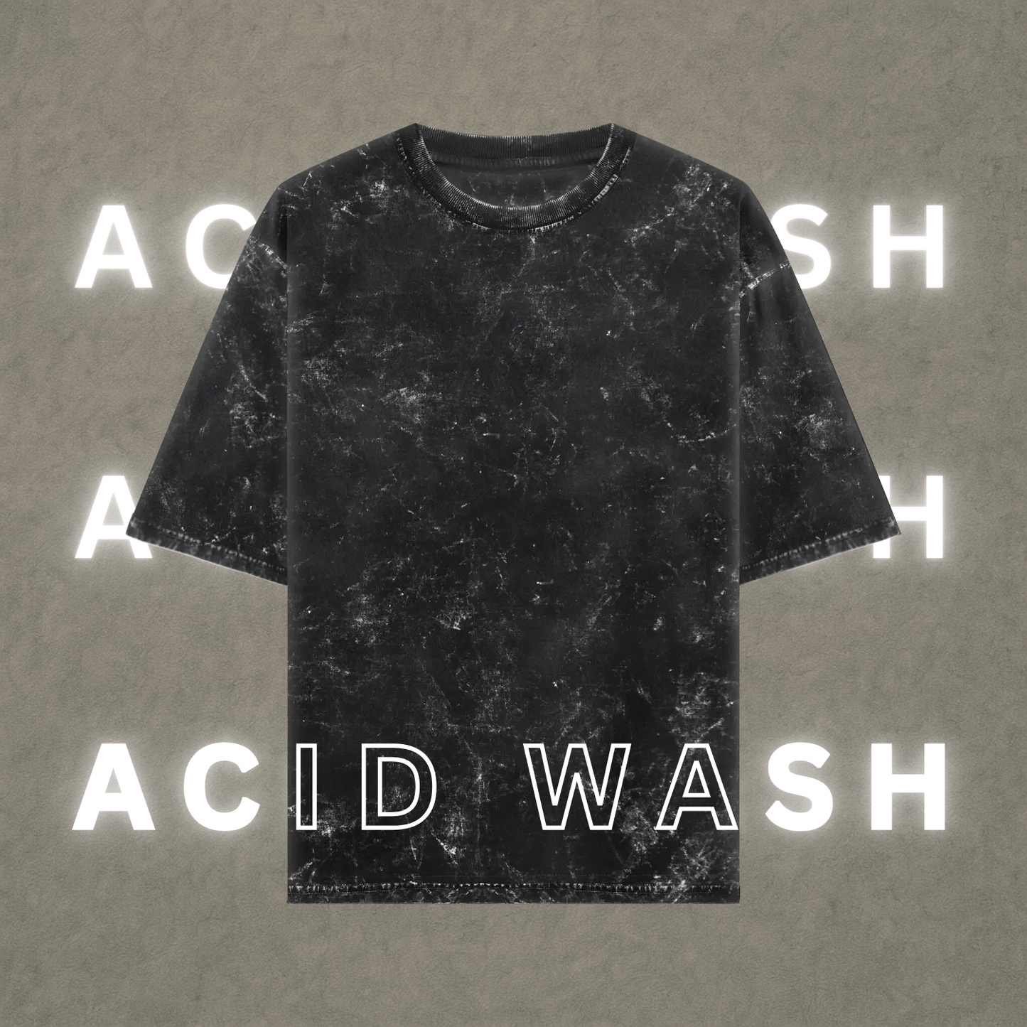Acid Wash Oversized T-Shirt | Black