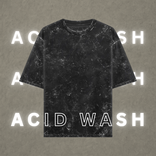 Acid Wash Oversized T-Shirt | Black