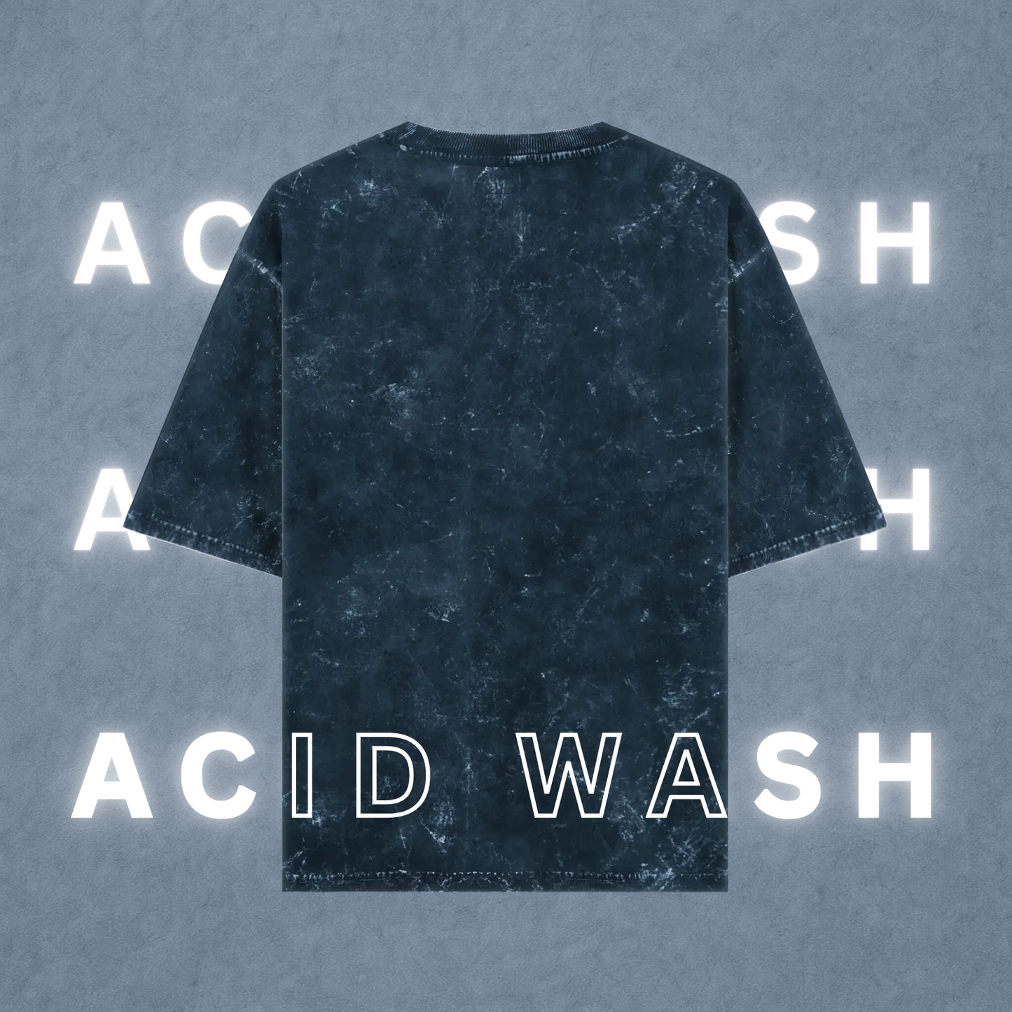 Acid Wash Oversized T-Shirt | Navy Blue