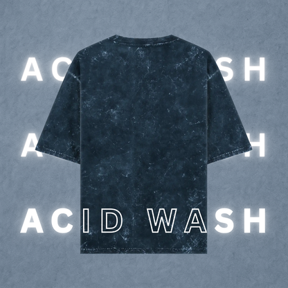 Acid Wash Oversized T-Shirt | Navy Blue