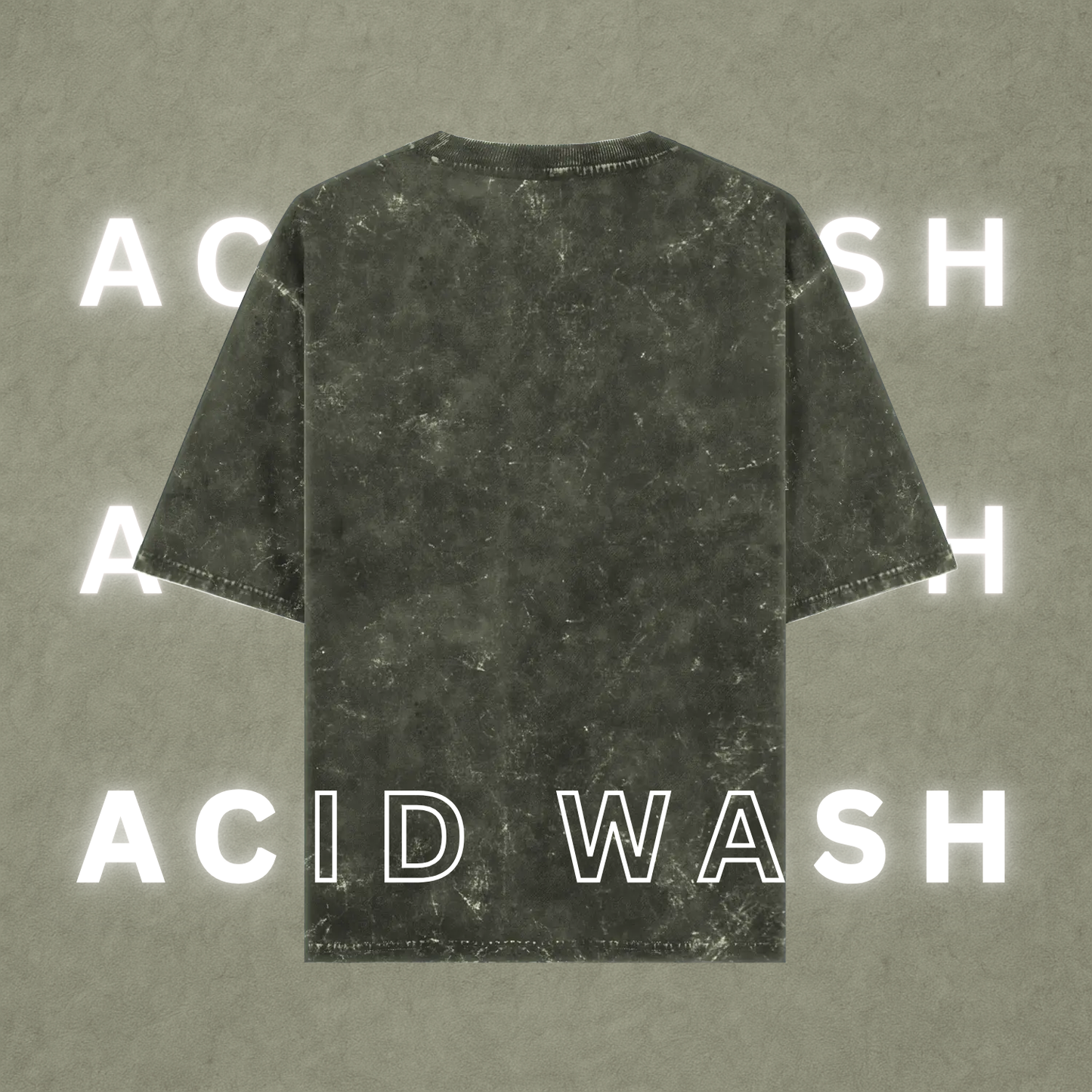 Acid Wash Oversized T-Shirt | Olive Green