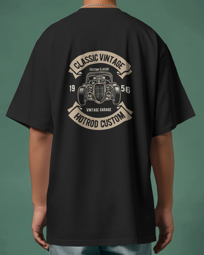 Classic Vintage Hotrod | Printed Oversized T-Shirt