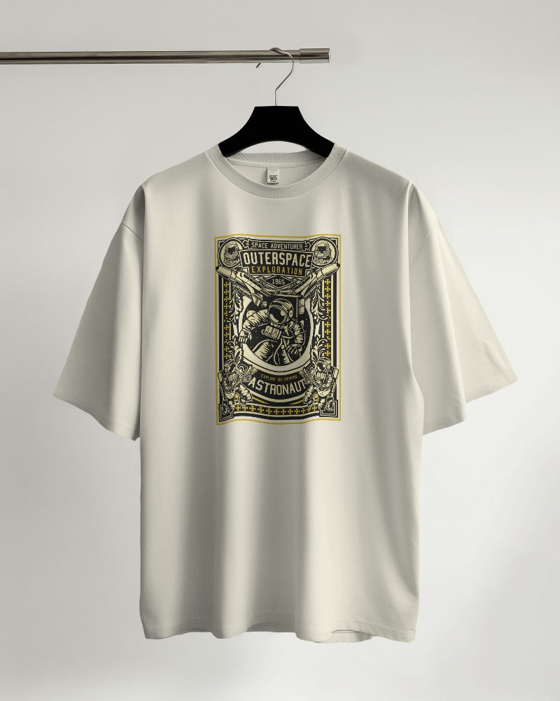 Astronaut Outerspace Exploration | Printed Oversized T-Shirt