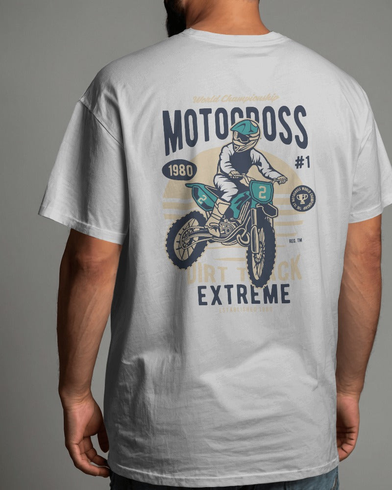Motocross Extreme Dirt Track | Printed Oversized T-Shirt