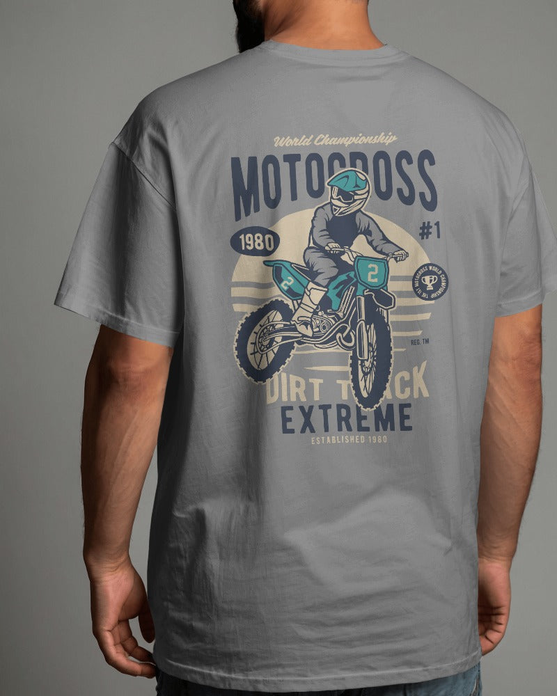 Motocross Extreme Dirt Track | Printed Oversized T-Shirt