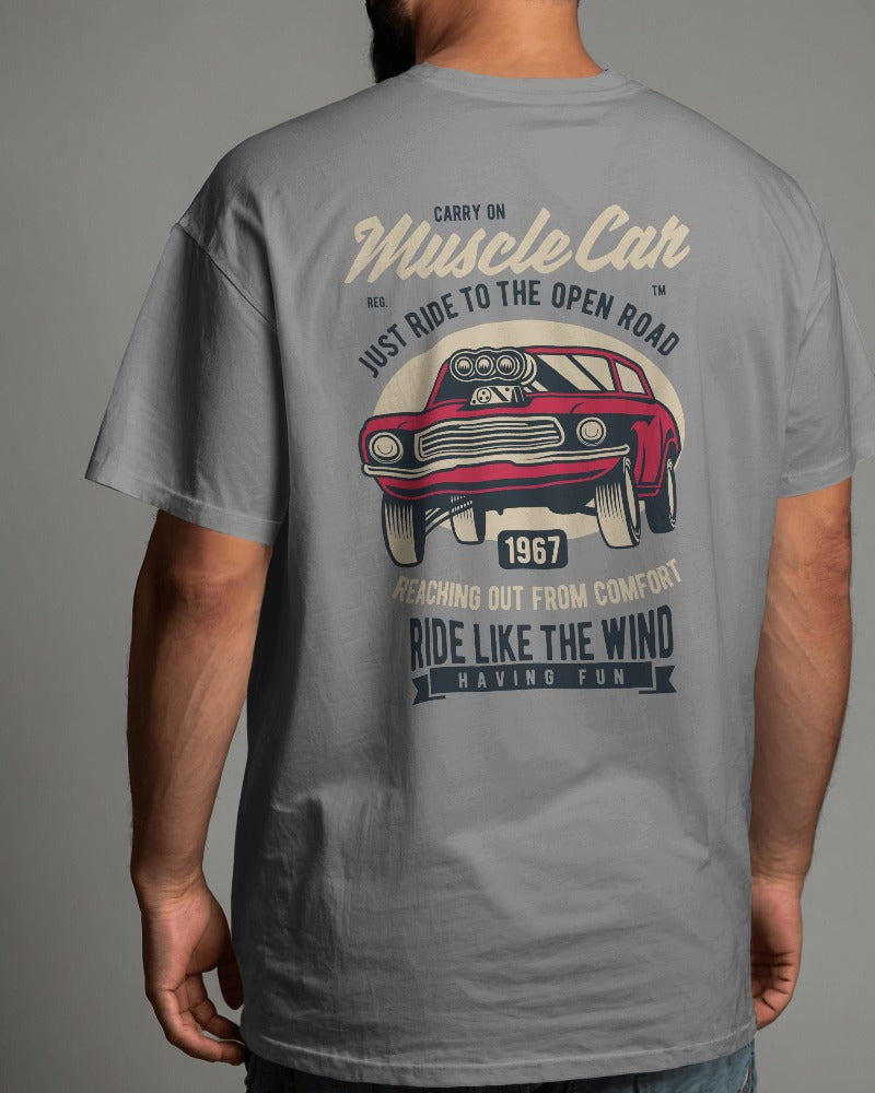 Muscle Car | Printed Oversized T-Shirt