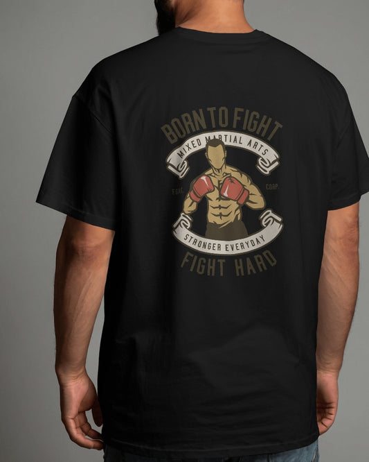 Born To Fight | Printed Oversized T-Shirt