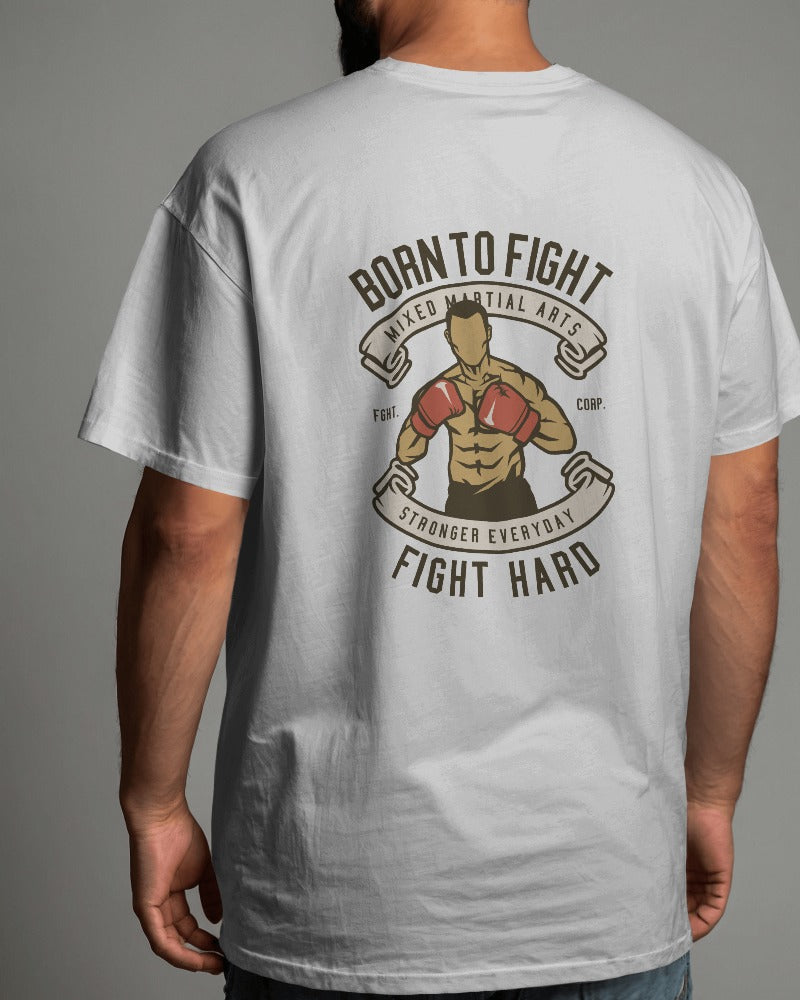 Born To Fight | Printed Oversized T-Shirt