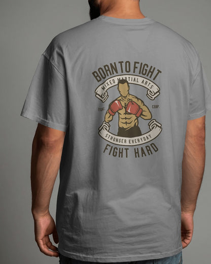 Born To Fight | Printed Oversized T-Shirt