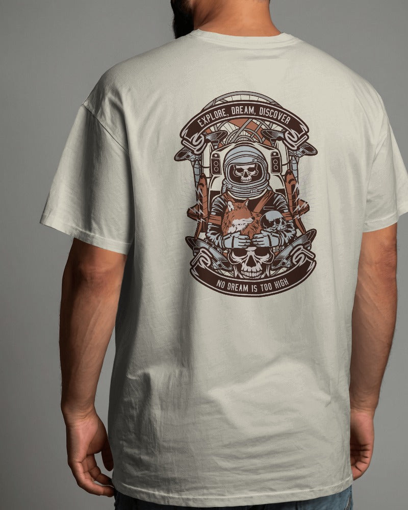 Astronaut Skull | Printed Oversized T-Shirt
