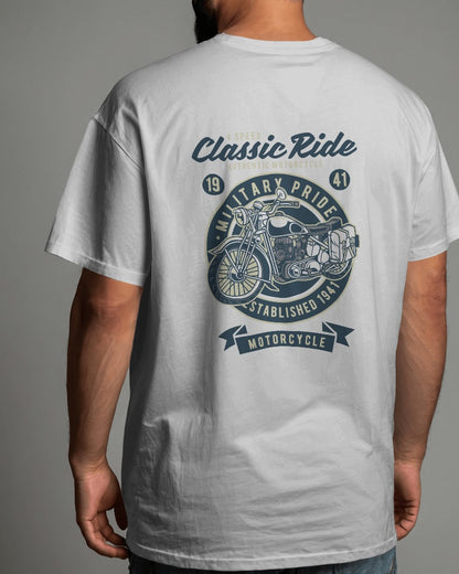 Classic Ride Military Pride | Printed Oversized T-Shirt