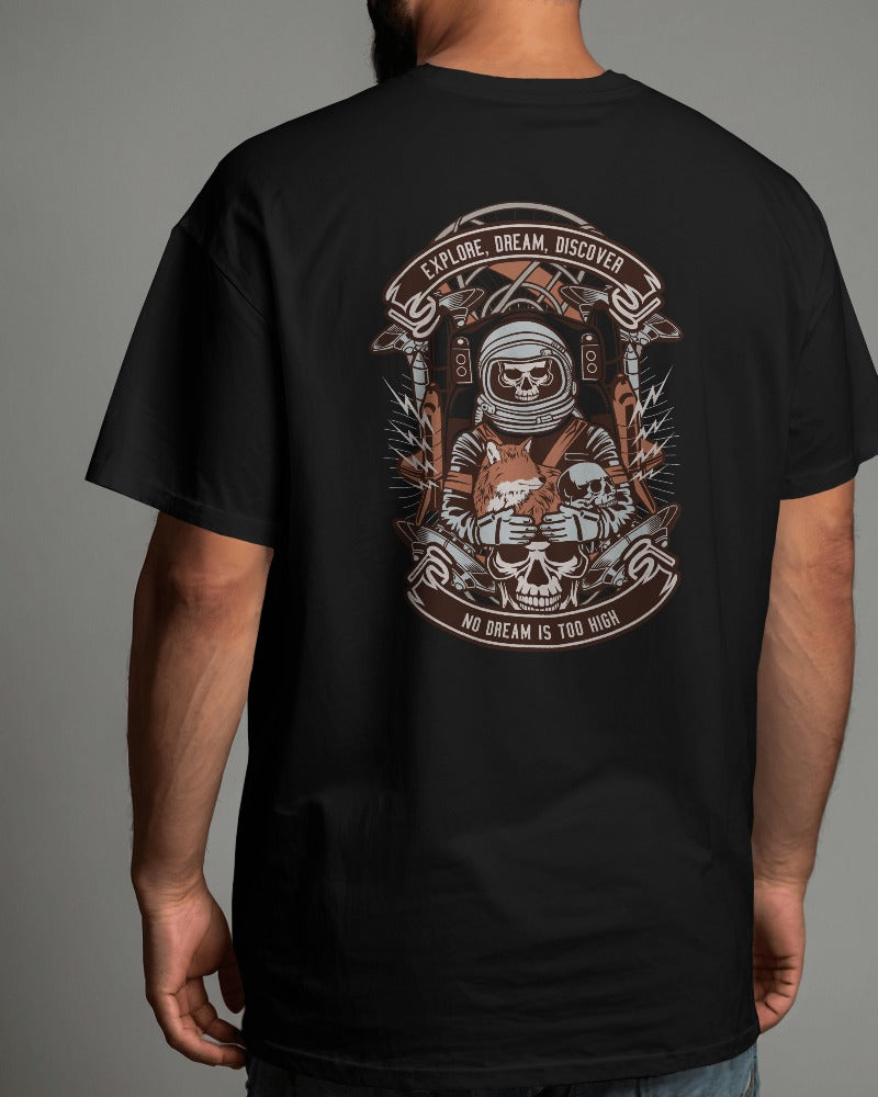 Astronaut Skull | Printed Oversized T-Shirt