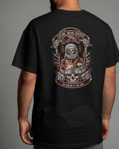 Astronaut Skull | Printed Oversized T-Shirt