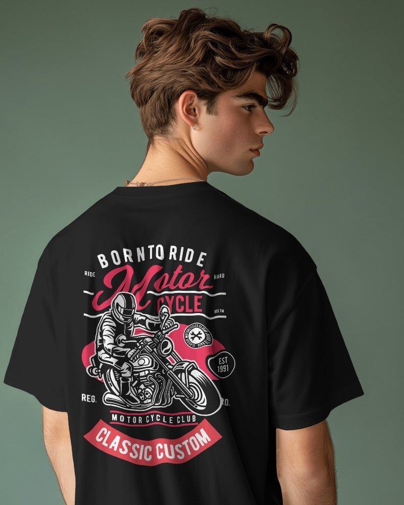 Motorcycle Rider | Printed Oversized T-Shirt